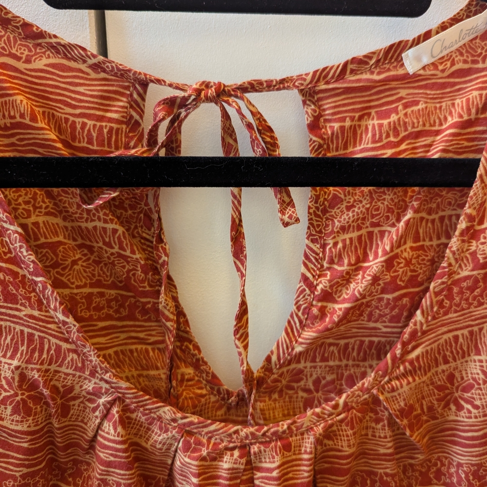 Orange Patterned Top - Picture 4 of 8